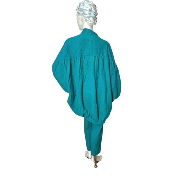 1980s gauze pant set with oversized jacket by Peter Popovitch Size S NOS - Picture 2 of 10